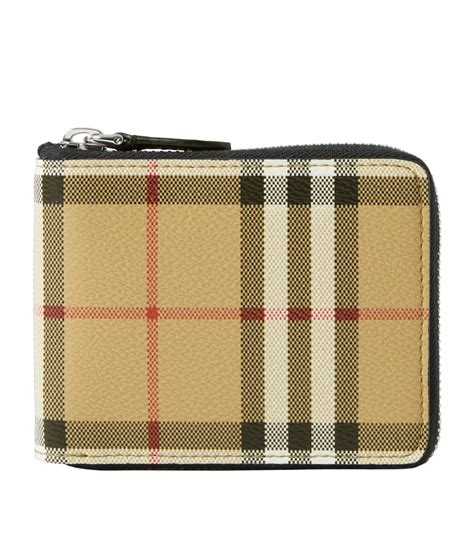 burberry small zip around wallet|Burberry vintage wallet.